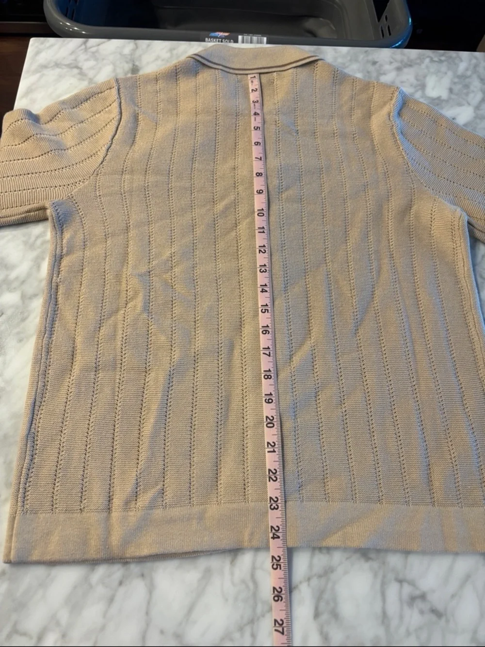 Lucky Brand Men's Beige Knit Button-Front Cardigan